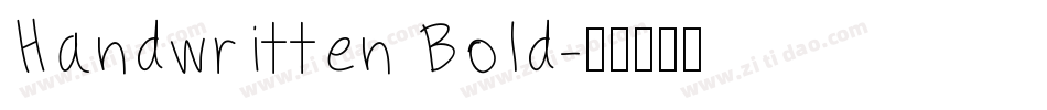 Handwritten Bold字体转换